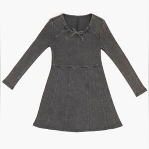 Forever 21 kids Acid Wash long sleeve Dress 9/10 *
